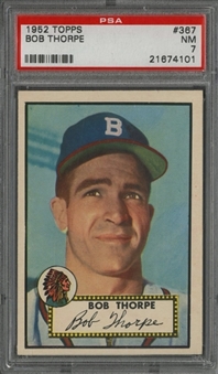 1952 Topps #367 Bob Thorpe - PSA NM 7